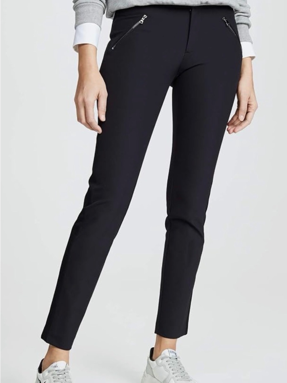 Rebecca Taylor Ava Techy Black Slim Ankle Zip Ponte Pants - #270